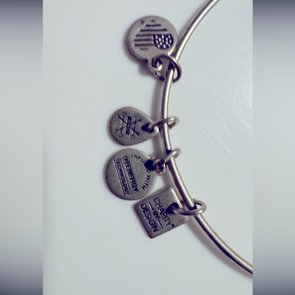 Alex and Ani Charm Bangle Bracelet with Paw Print - Picture 5 of 10